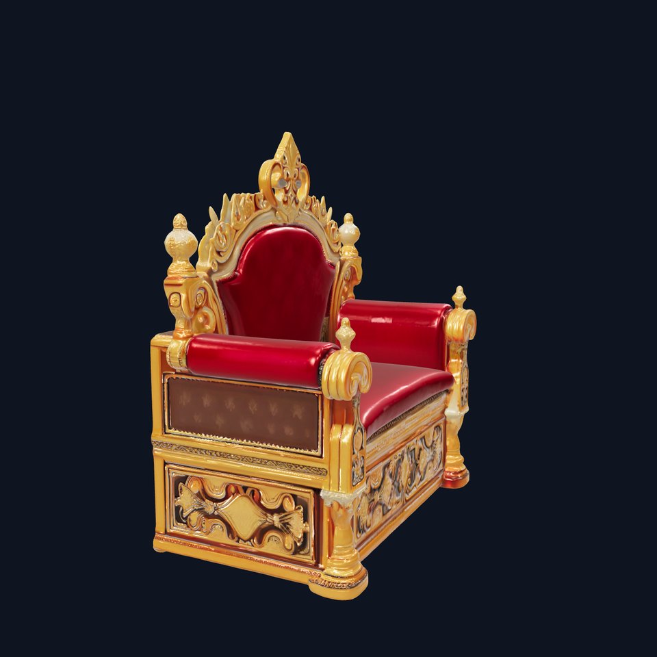 Regal Throne Chair Model Pack